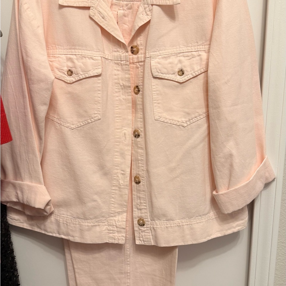 Elegant Light Pink Jean Jacket for Women